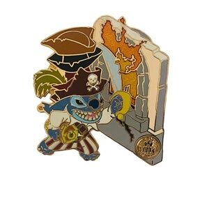 Disney Pin Plundering Stitch Virtual Magic Kingdom VMK Pirates Caribbean